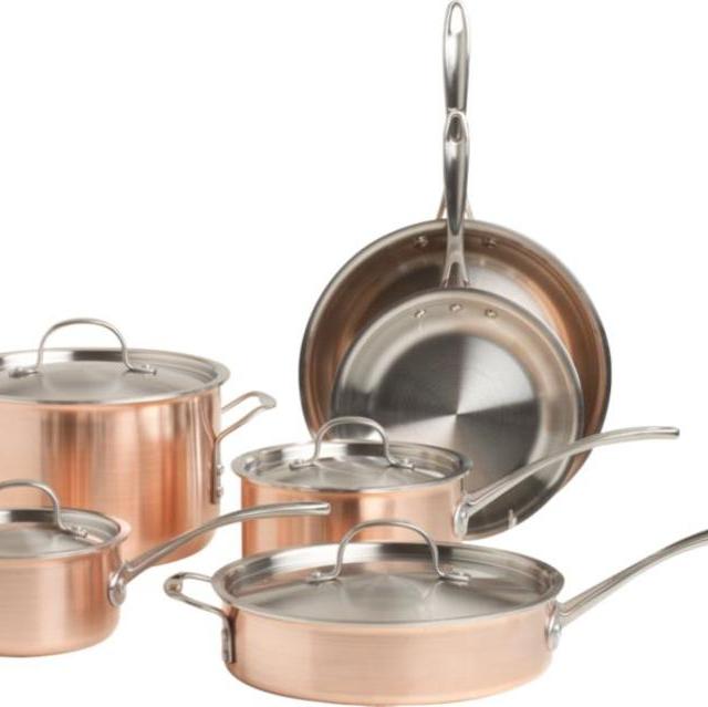 Calphalon Tri-Ply Copper 10-Piece Cookware Set