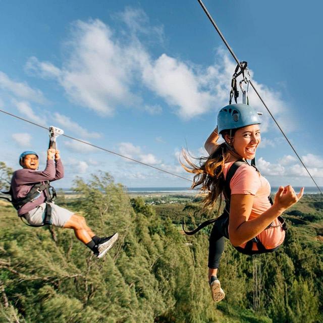 Ziplining in Oahu