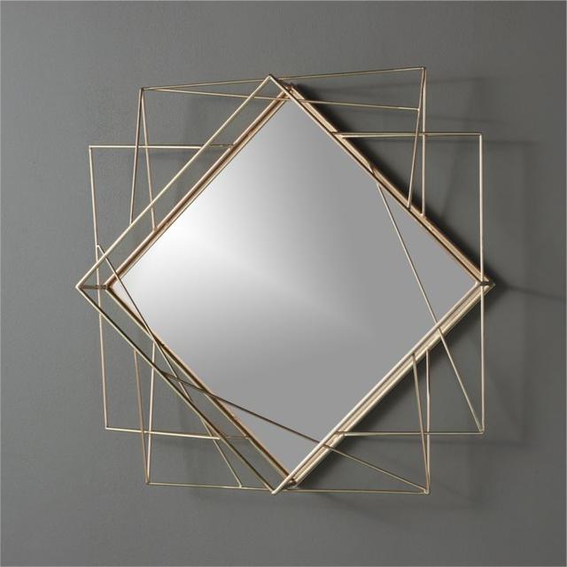 piazza wire 22.5"x22.5" wall mirror