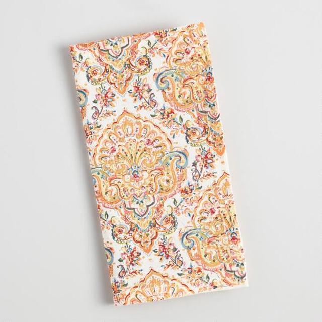 Coral Orange Bianca Napkins Set of 4