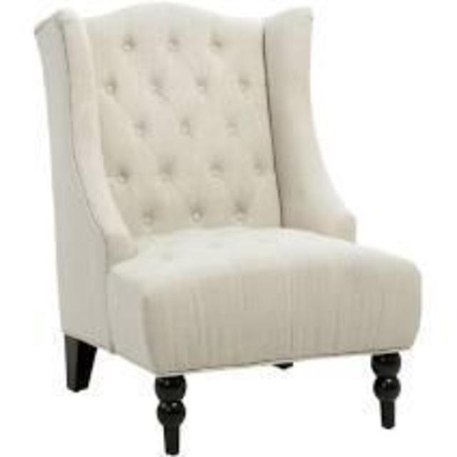 Clarice Accent Chair, Light Beige