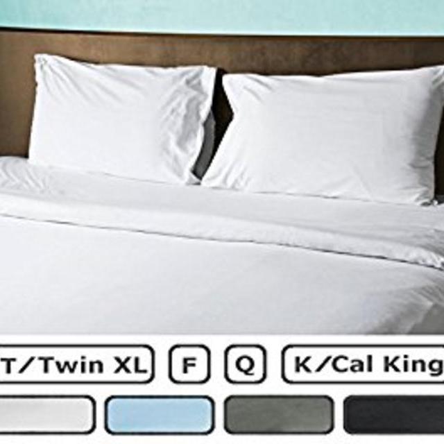 King Size Flat Sheet Only - 300 Thread Count 100% Egyptian Cotton - Fitted Sheets Sold Separately for Set - 100% Satisfaction Guarantee (King / California King, White)