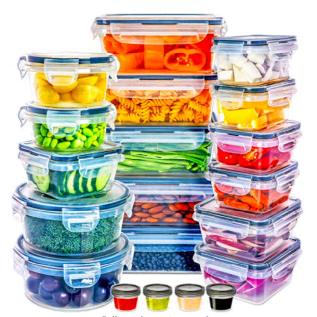 Fullstar Food Storage Containers with Lids - Plastic Food Containers with Lids - Plastic Containers with Lids Storage (20 Pack)
