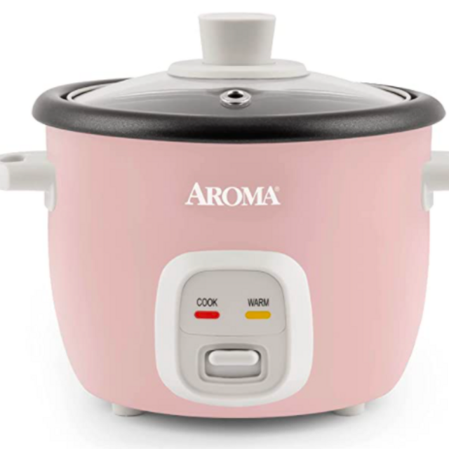 Aroma Housewares 4-Cups (Cooked) / 1Qt. Rice & Grain Cooker (ARC-302NGP), Pink