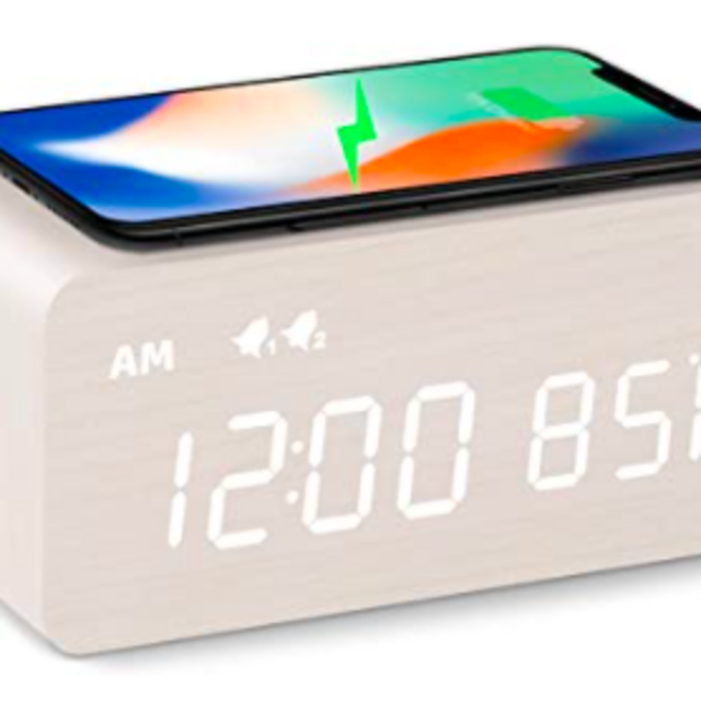 Digital Wooden Alarm Clock