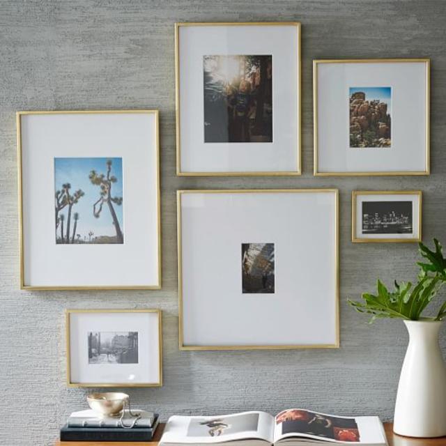 Gallery Frames - Polished Brass Set of 3 - 13.5" x 16.5" | West Elm