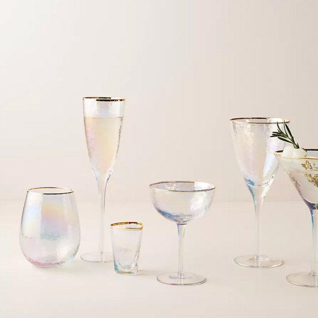 Lustered Shot Glasses, Set of 4