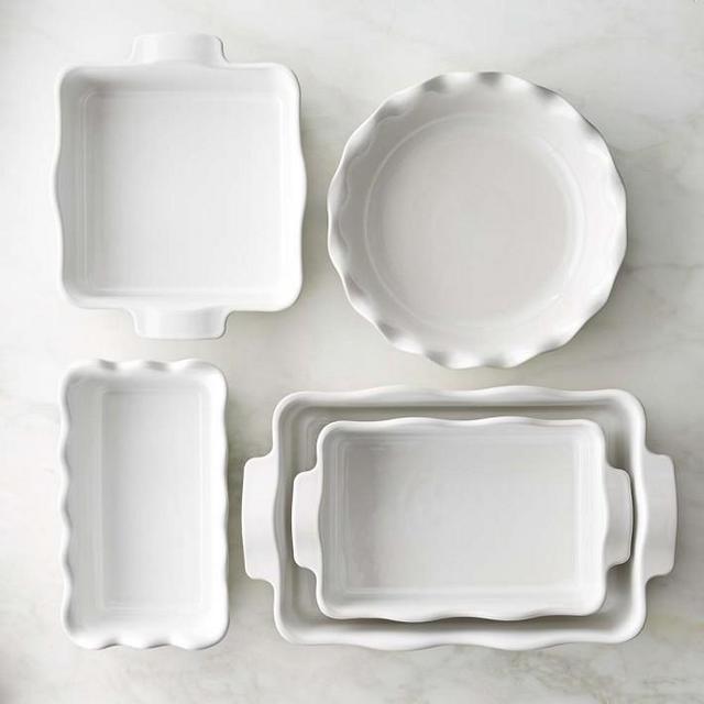 Emile Henry French Ceramic Ultimate 5-Piece Ruffled Bakeware Set
