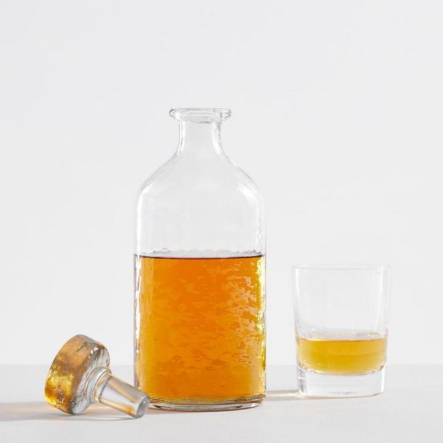 Handmade Hammered Glass Liquor Decanter
