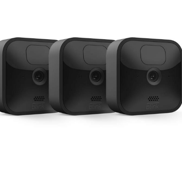 Blink Outdoor - wireless, weather-resistant HD security camera, two-year battery life, motion detection, set up in minutes – 3 camera kit