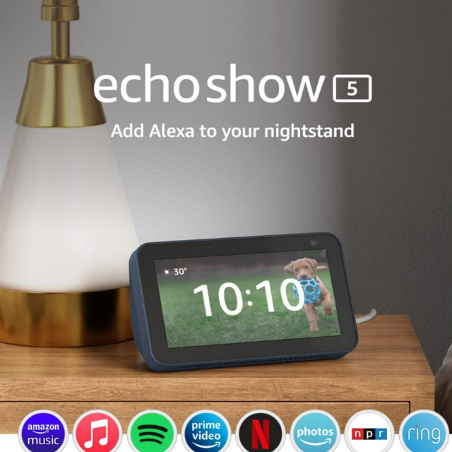 Echo Show 5 (2nd Gen, 2021 release) | Smart display with Alexa and 2 MP camera | Deep Sea Blue