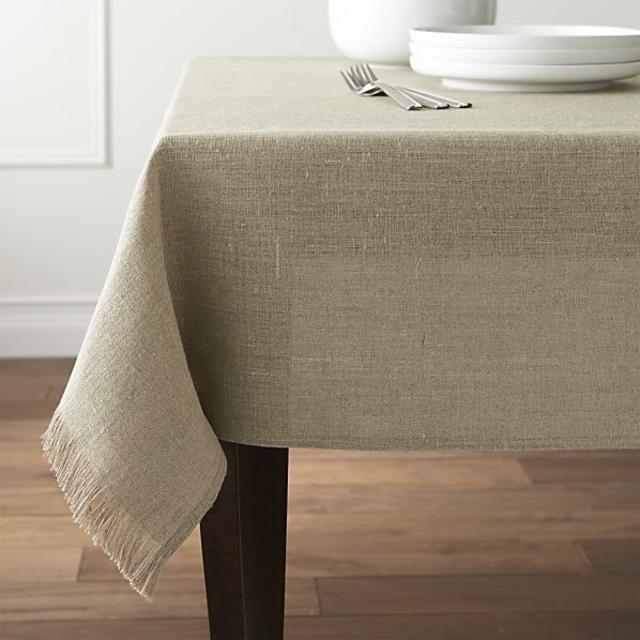 Beckett Natural Tablecloth. Crate & Barrel
