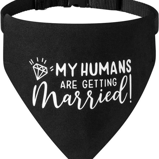 My Humans are Getting Married Dog Bandana Collar