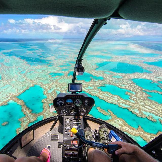 Helicopter Ride over the Great Barrier Reef