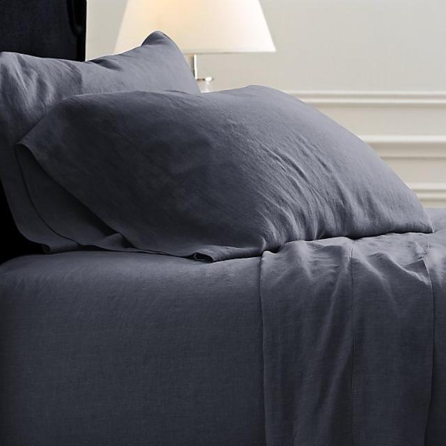 Stonewashed Belgian Linen Sheet Set in Dusk (King)