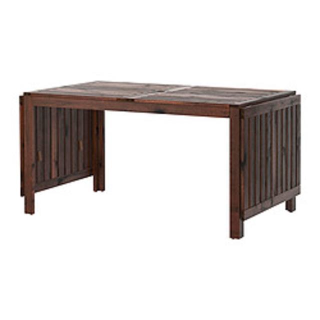 ÄPPLARÖ Drop-leaf table, outdoor, brown brown stained