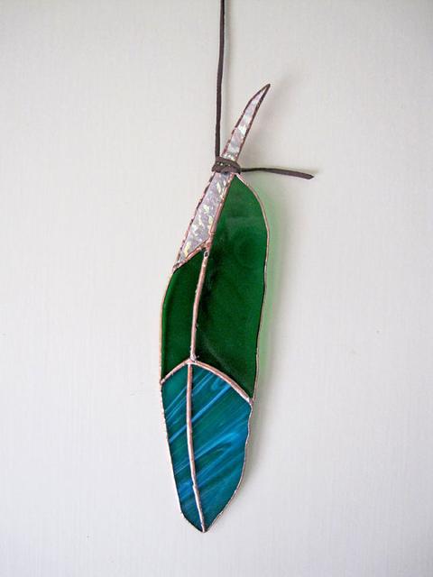 Atsos Stained Glass Feather by Colin Adrian