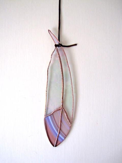 Classic Stained Glass Feather by Colin Adrian