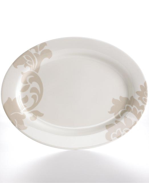 Martha Stewart Collection Lisbon Gray Oval Platter