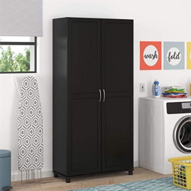 SystemBuild Kendall 36" Utility Storage Cabinet, Black
