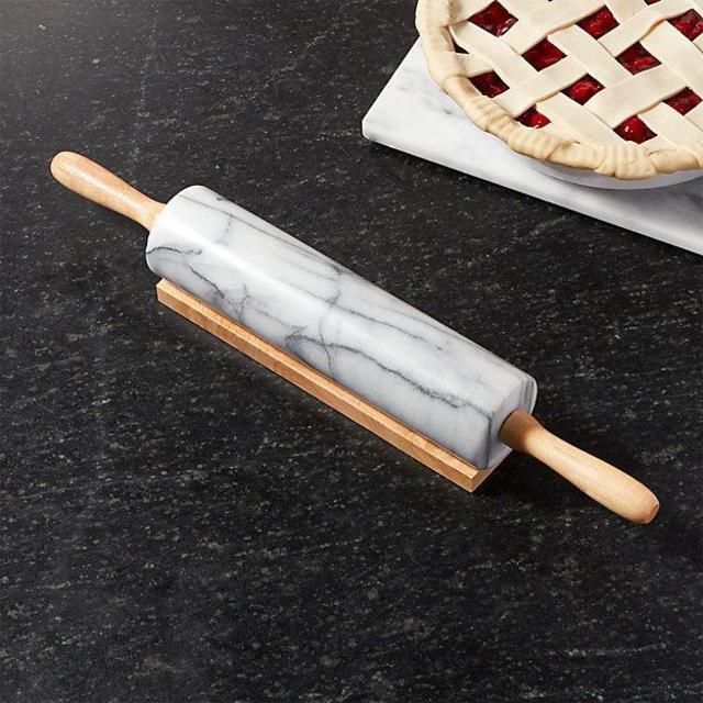 French Kitchen Marble Rolling Pin with Stand