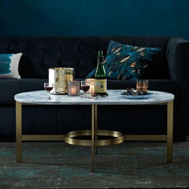 Marble Oval Coffee Table