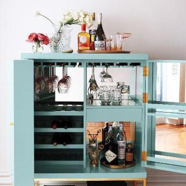 Lacquered Bar Cabinet