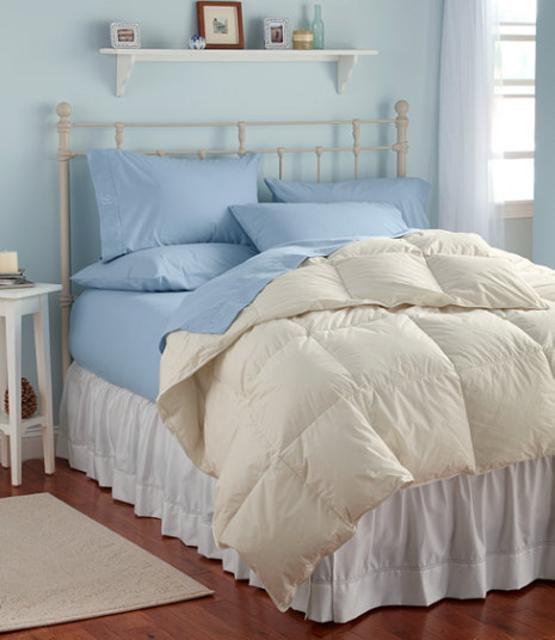 Box-Stitch Goose Down Comforter - QUEEN