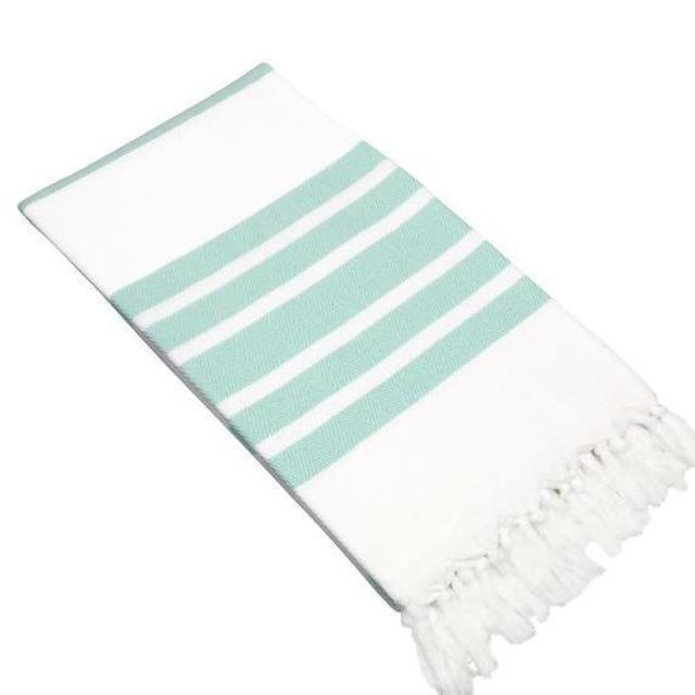 Bold Stripe Beach Towel - SOFT AQUA