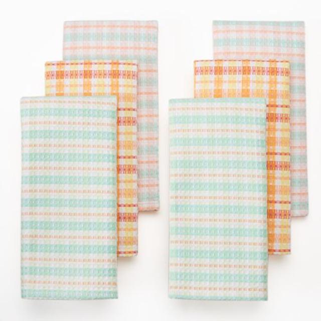 The Big One® Woven Plaid Kitchen Towels - 6-pk.