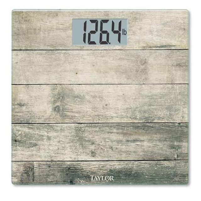 Taylor Barnwood Glass Digital Bath Scale