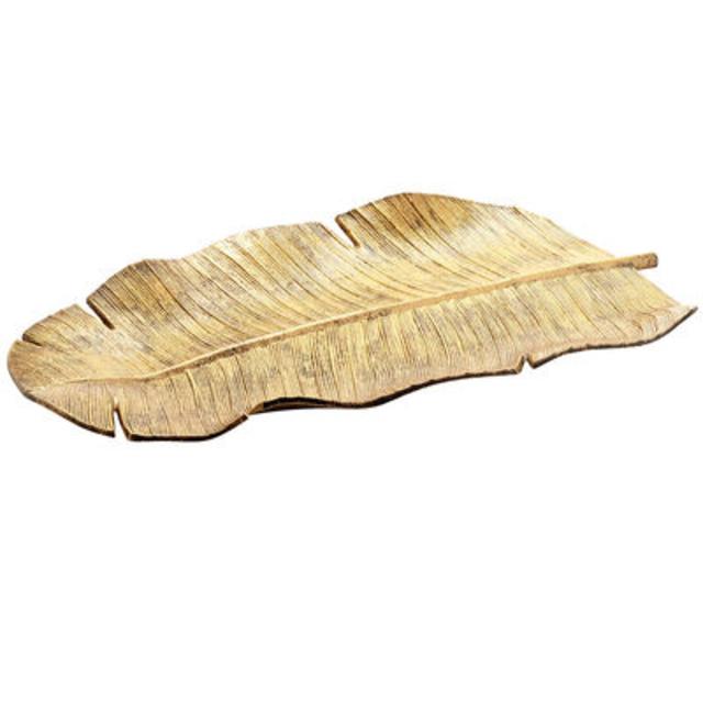 Palm Leaf Serving Platter - Bronze