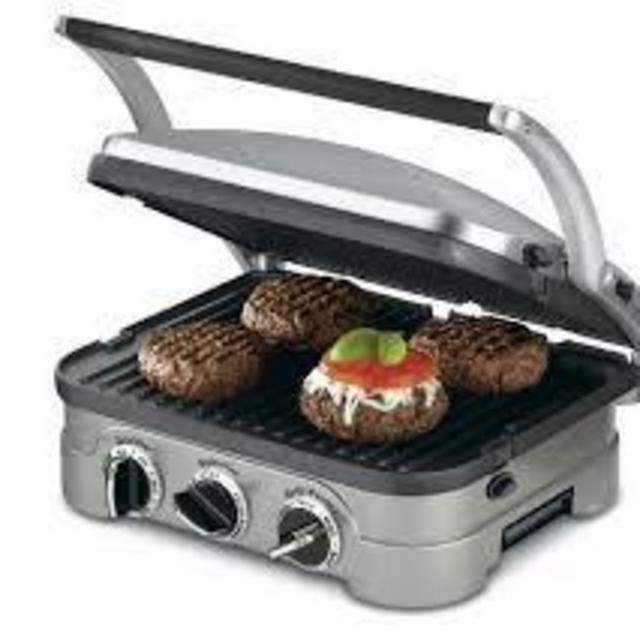 Cuisinart GR-4NP1 5-in-1 Griddler, 13.5"(L) x 11.5"(W) x 7.12"(H), Silver With Silver/Black Dials