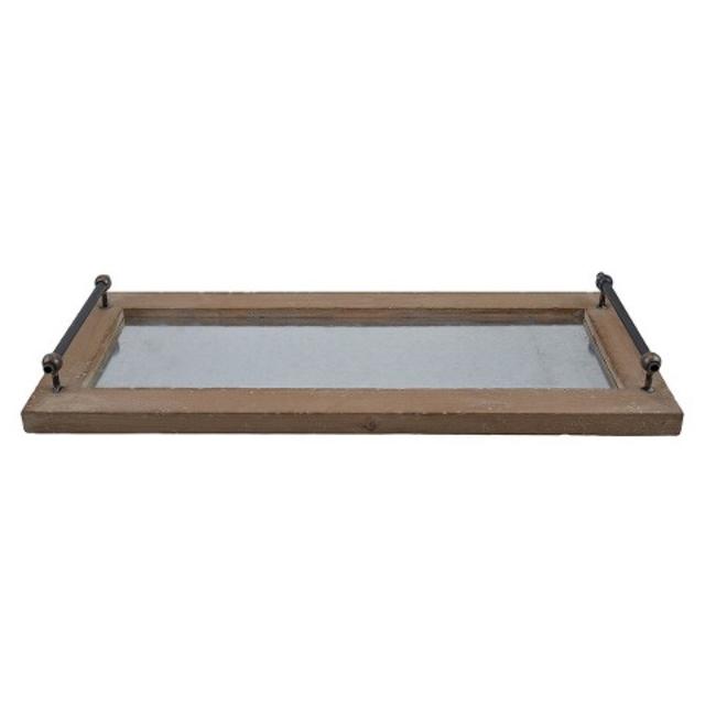 Metal and Wood Tray