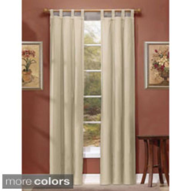 "Dark Gray" Aurora Home Solid Insulated Thermal Blackout 63-inch Curtain Panel Pair