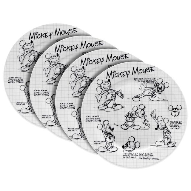 Zrike Disney® Mickey Sketchbook Dinner Plates (Set of 4)