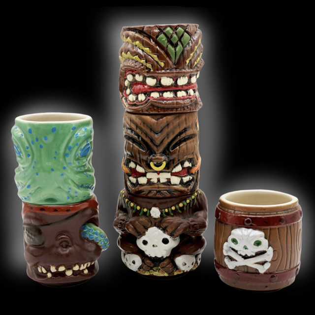 Stackable Tiki Mugs