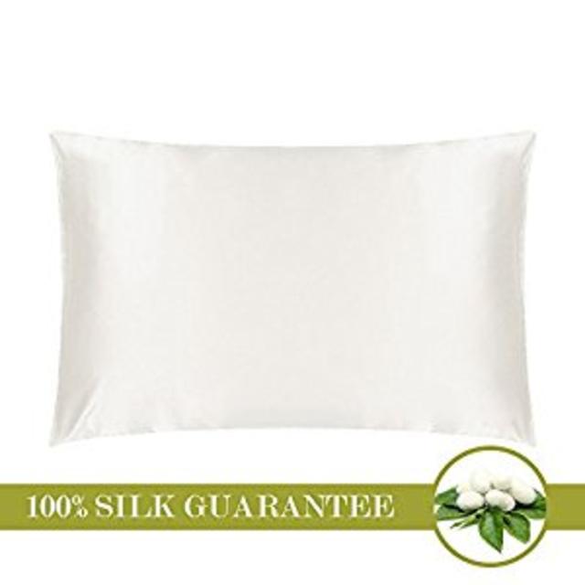 MOMMESILK Mulberry Silk Pillowcase Ivory Queen 20 X 30- Inches
