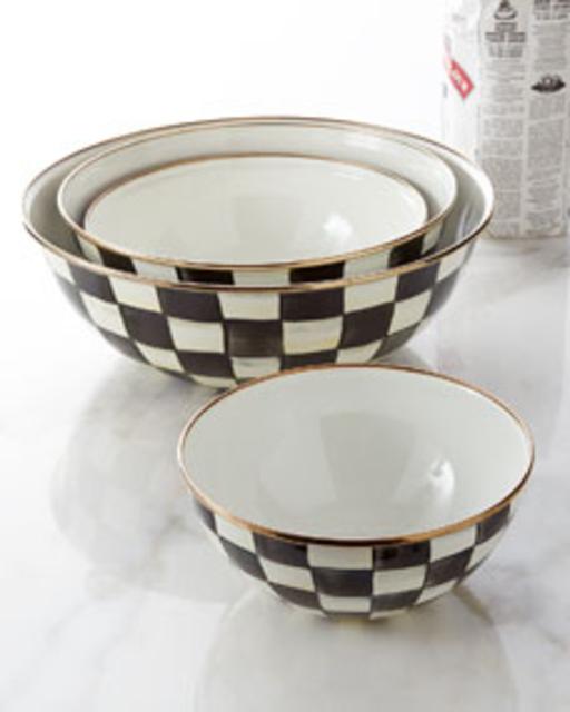 MacKenzie-Childs Large Courtly Check Bowl																		 Small Courtly Check Everyday Bowl