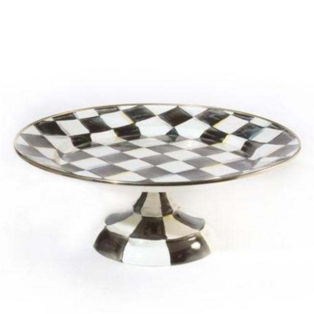 MacKenzie-Childs													 Small Courtly Check Pedestal Platter