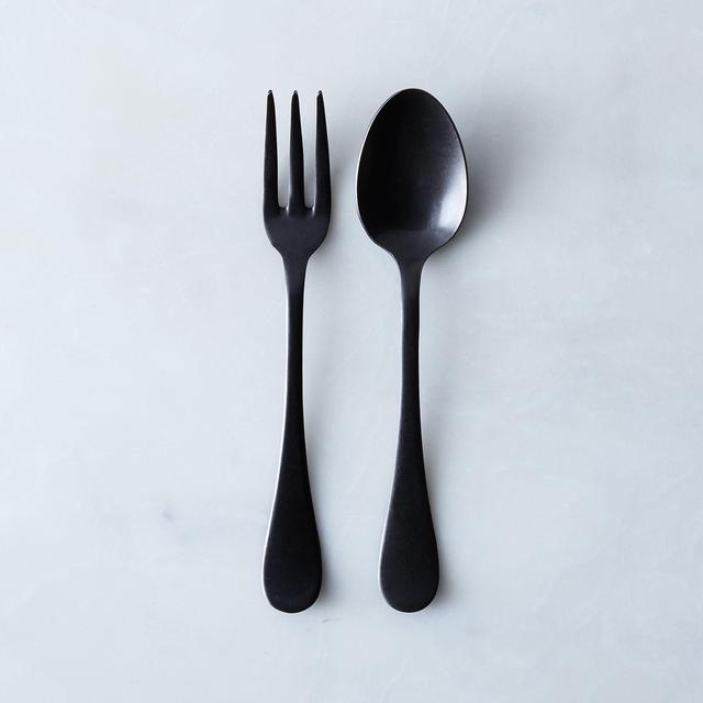 Simple Server set in Brushed Black