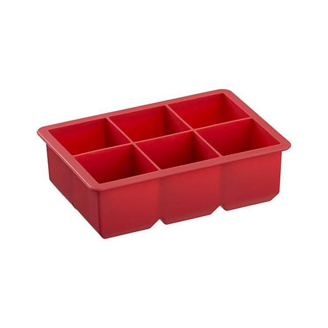Jumbo Red Silicone Ice Cube Tray