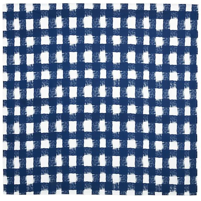 Blue Gingham Picnic Blanket