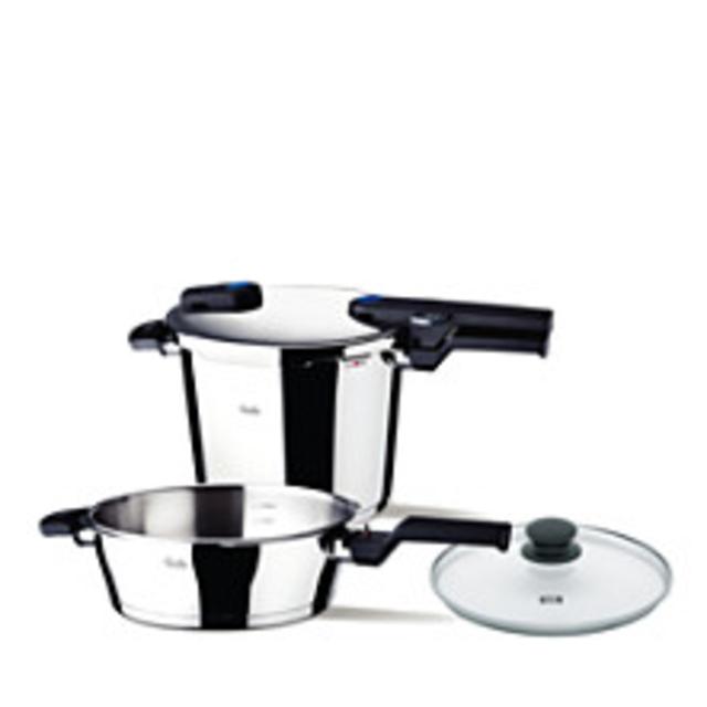 Fissler Vitaquick Quattro Set 6.3-Quart Pressure Cooker & 2.6-Quart Pressure Skillet