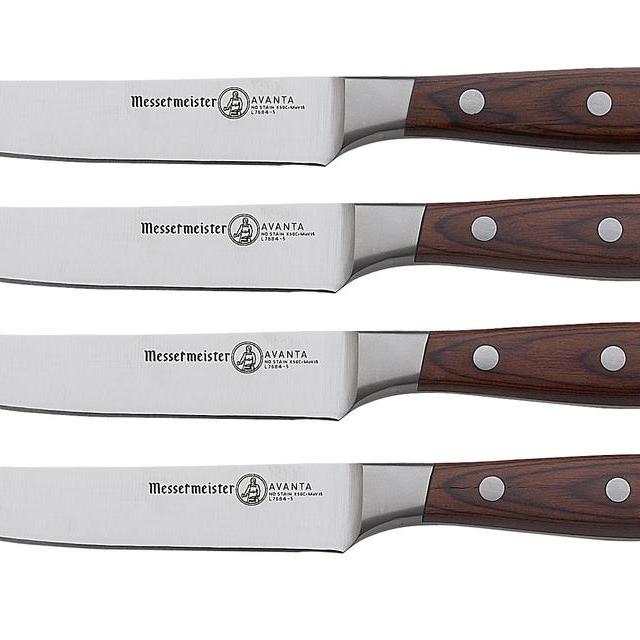 Messermeister Avanta 4-Piece Fine Edge Steak Knife Set, Pakkawood Handle