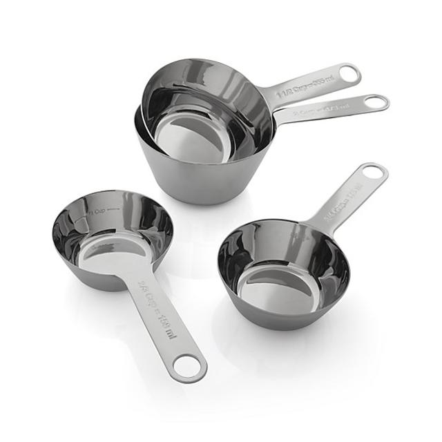 4-Piece Stainless Steel Odd Size Measuring Cup Set