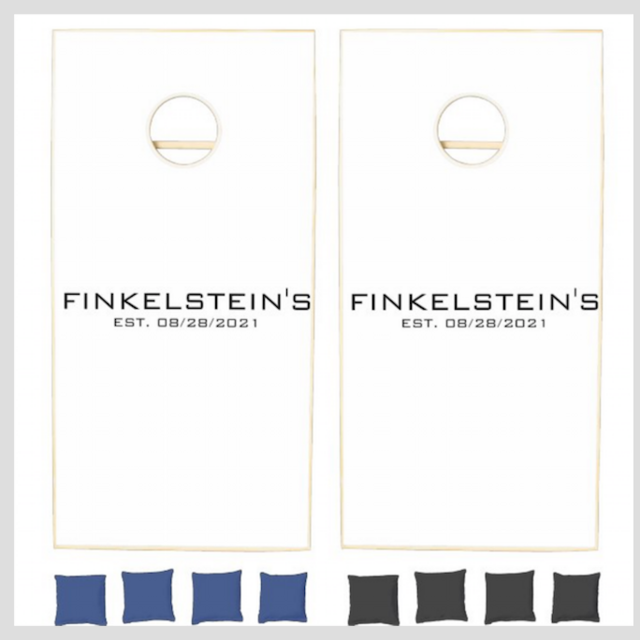 Custom Natural Wood Cornhole Set