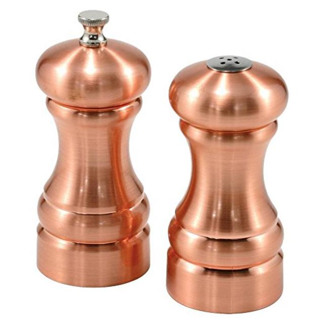 Olde Thompson Columbia Copper Pepper Mill & Salt Shaker Set