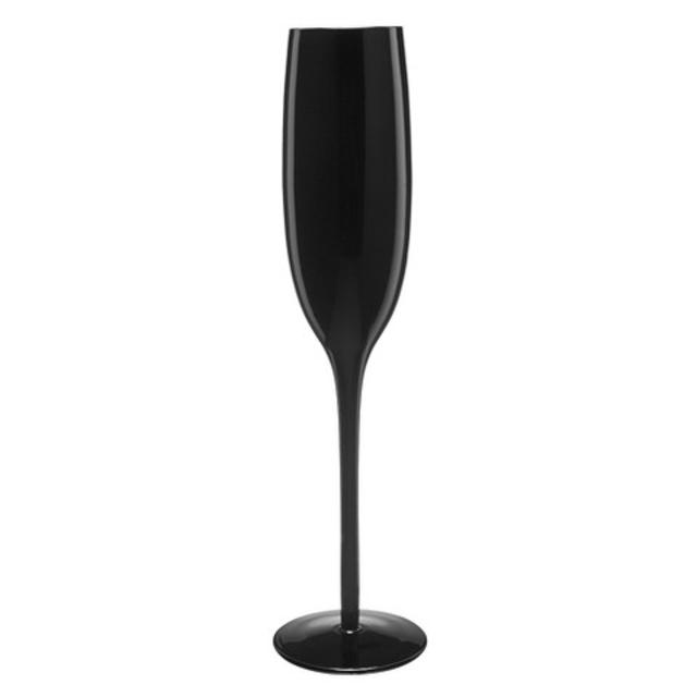 Champagne Flutes Set of 6 - Midnight Black