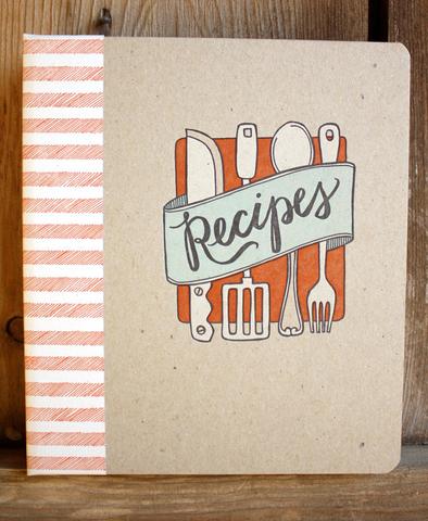 Letterpress Recipe Card Binder Kit